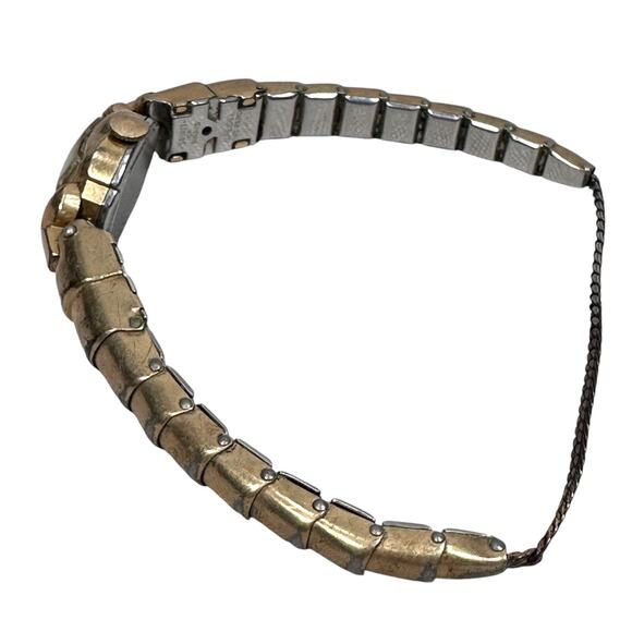 Deauville Ladies Cocktail Watch Gold Tone Metal Speidel Spirit of Paris Bracelet - Picture 4 of 9